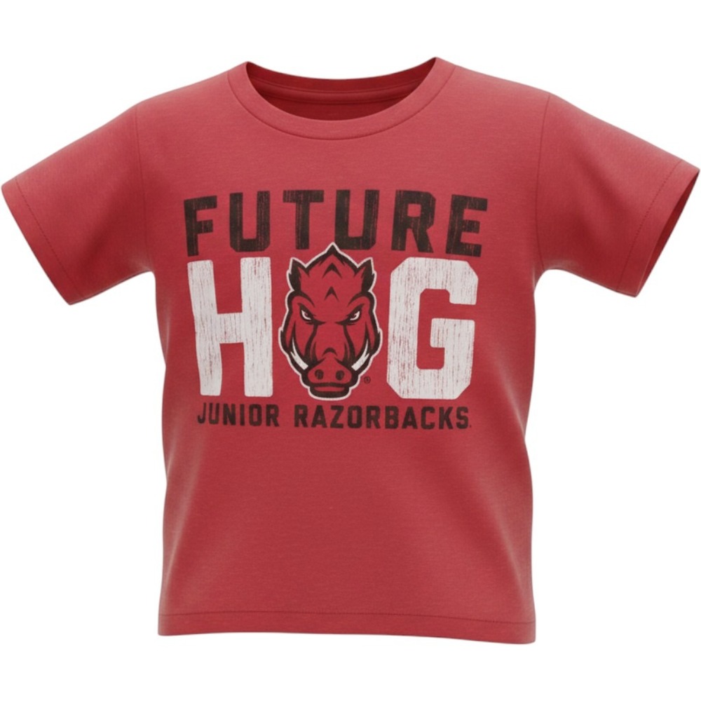 Arkansas Razorbacks T-Shirt Kids Small Red Good Future Hog Junior Graphic Tee